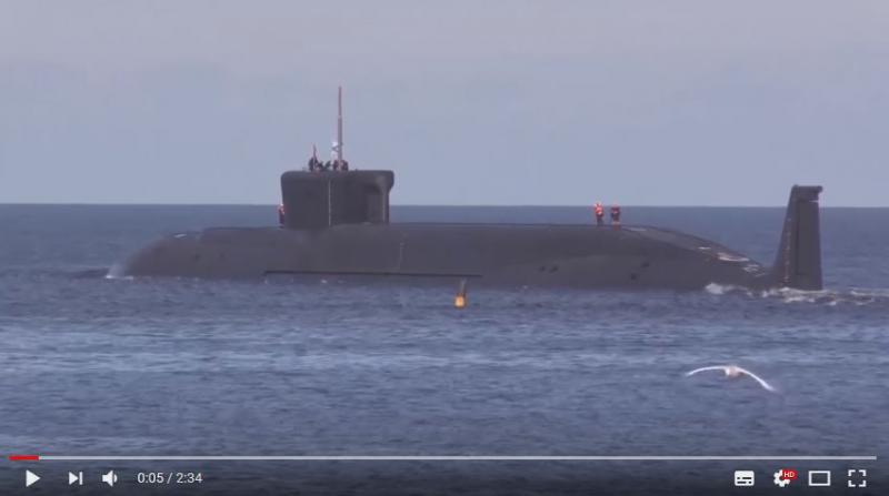 Минобороны показало видео пусков ракет «Булава» с «Юрия Долгорукого» (22.03.2018)