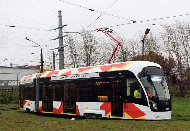 Двухсекционный трамвай «Богатырь М» успешно прошел тестовую эксплуатацию в Череповце