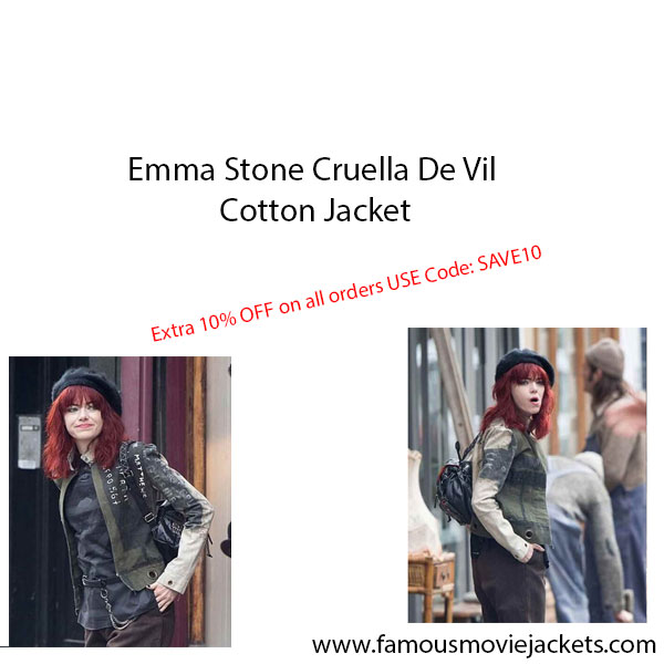 Emma Stone Cruella De Vil Cotton Jacket
