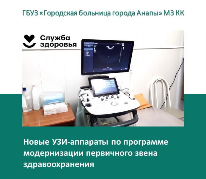 В Анапу поступили УЗИ-аппараты по программе модернизации первичного звена здравоохранения
