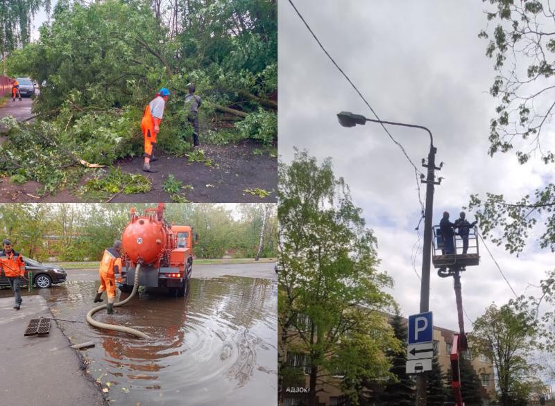 В Королёве сотрудники «Автобытдор» устраняют последствия непогоды.