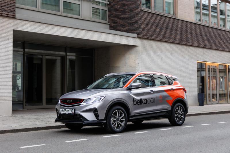 В московском автопарке BelkaCar появились Geely Coolray