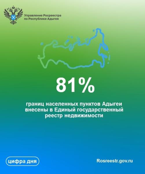 81% границ населенных пунктов Адыгеи внесены в Единый государственный реестр недвижимости