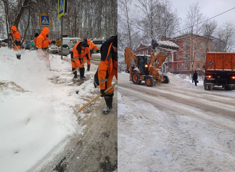 В Королёве устраняют последствия снегопадов