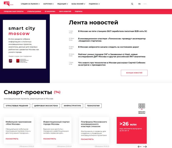 Москва обновила отраслевую витрину своих инновационных проектов