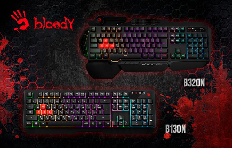 Игровые клавиатуры B130N, B320N от Bloody: cтильная подсветка и Anti-Ghosting