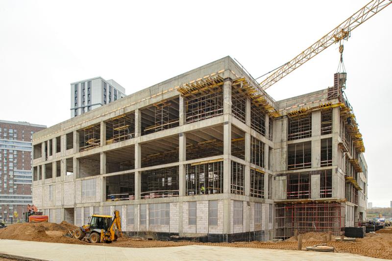 Выполнен монолит здания школы в районе ÁLIA в Покровском-Стрешневе