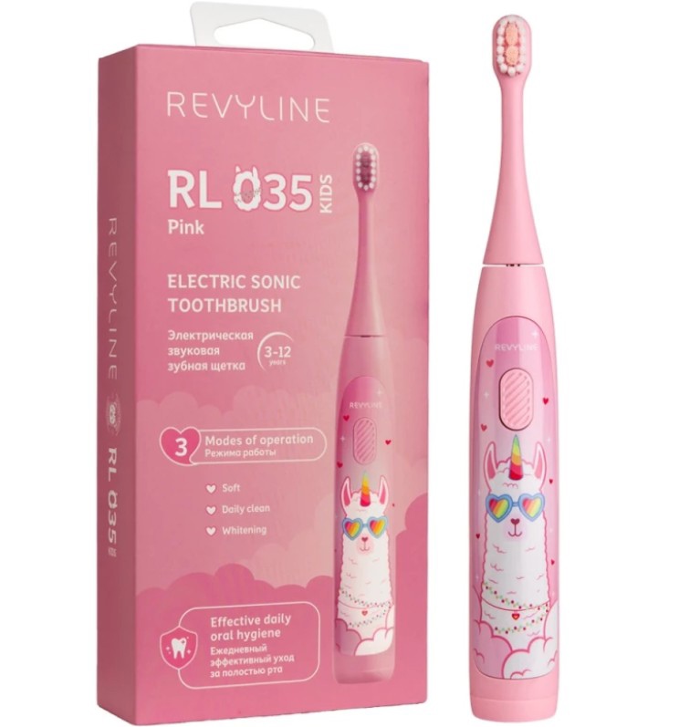Электрические щетки для детей Revyline RL 035 Kids Pink доступны в представительстве марки в Хабаровске