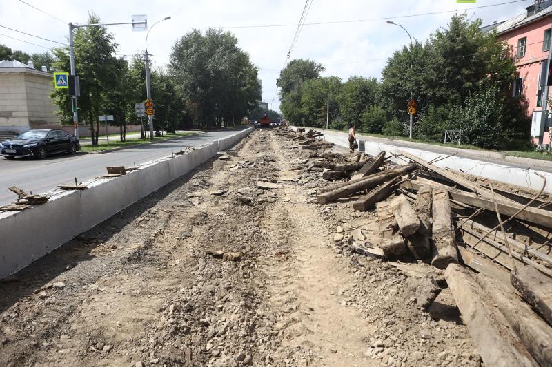 Отремонтируют дорогу и заменят трамвайные пути на улице Мира в Новосибирске