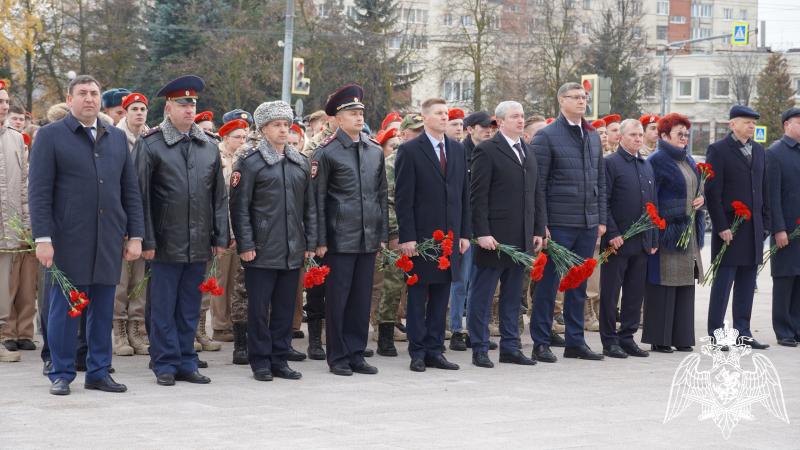 Офицер Росгвардии принял участие в военно-патриотической акции во Владимире