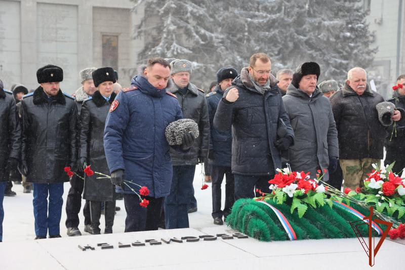 В Иркутске почтили память дважды Героя Советского Союза Афанасия Белобородова