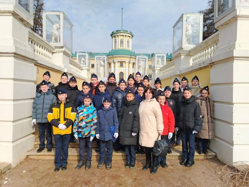 Кадеты подольского «Гвардейского класса» побывали на познавательной экскурсии по музею-заповеднику «Архангельское»