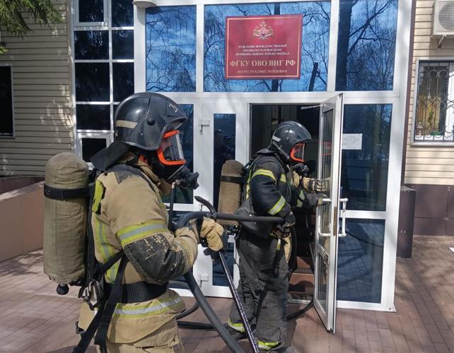 В Чамзинке Росгвардия и МЧС России провели тренировку по ликвидации условного пожара