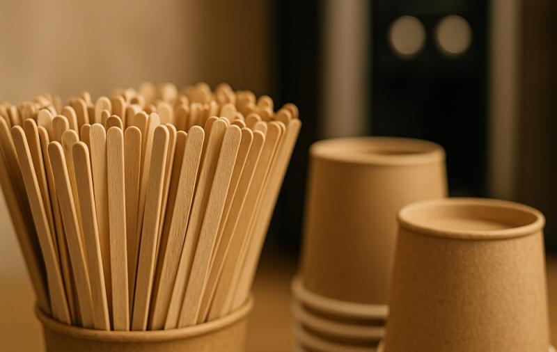 Деревянные палочки для кофе стали новым стандартом для вендинга и кофеен